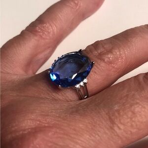 Tanzanite Stamped 925 Sterling Silver Ring
